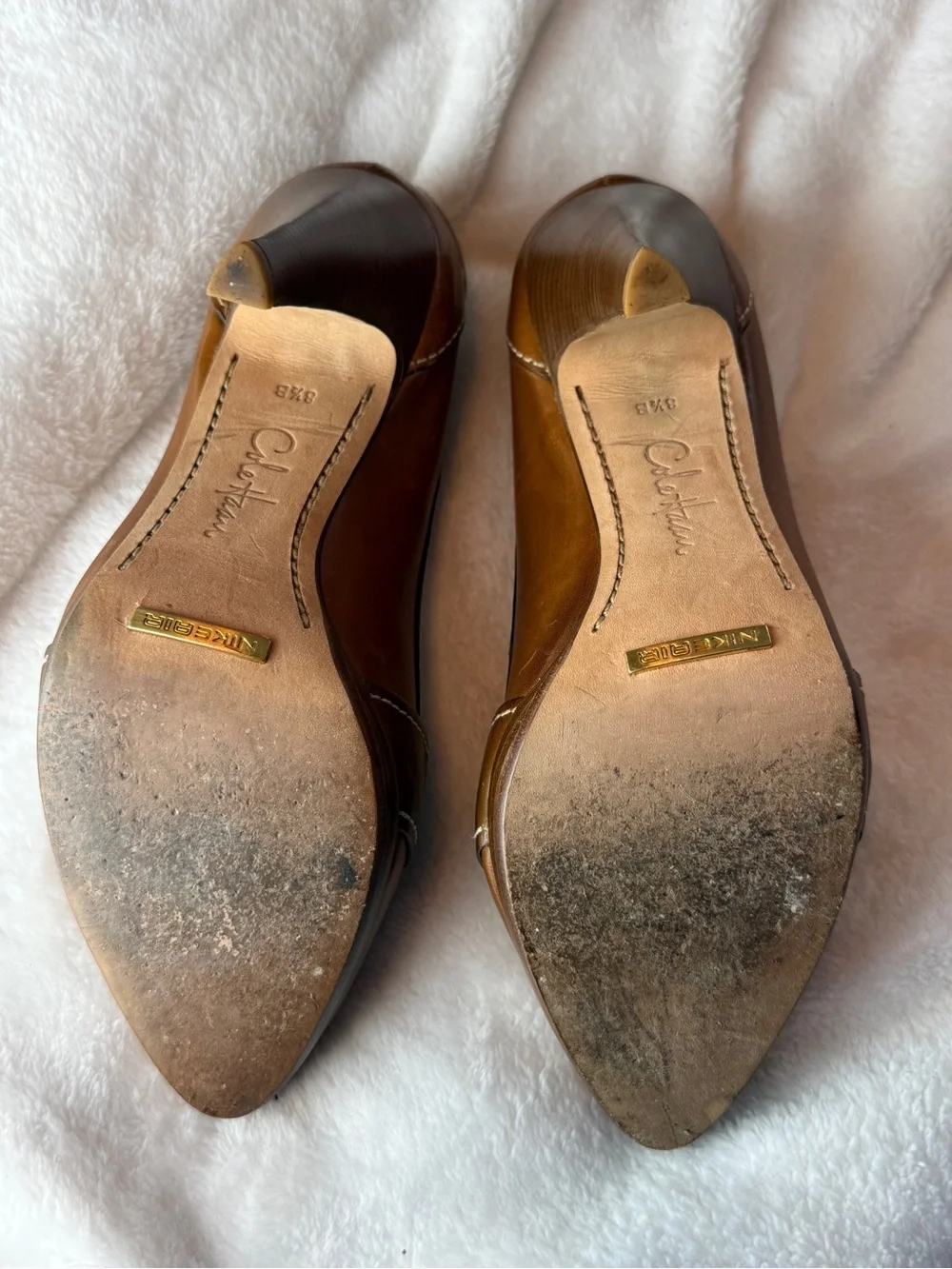 Cole Haan Nike Air Two-Tone Leather Loafer Pumps